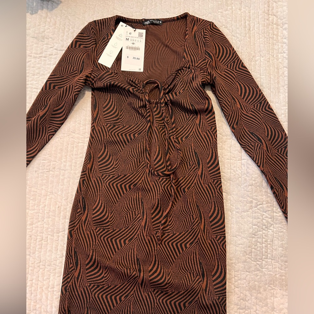 Zara short dress with long sleeve